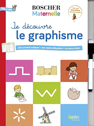 Beispielbild fr Je Dcouvre Le Graphisme : 100 Activits Ludiques, Des Rabats Effaables, Un Feutre Offert : Ds 4 A zum Verkauf von RECYCLIVRE