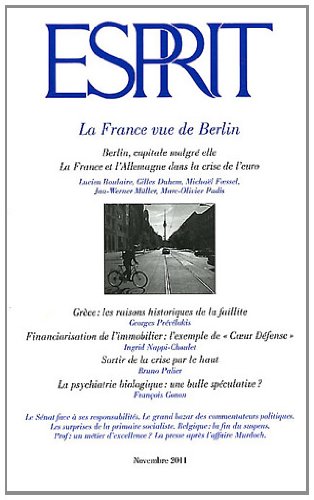 Beispielbild fr Esprit, N 379, Novembre 201 : La France vue de Berlin zum Verkauf von Ammareal