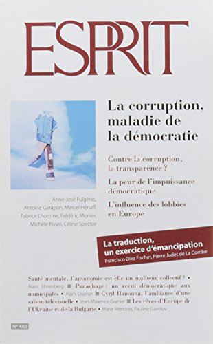 Beispielbild fr Esprit, N 402, Fvrier 2014 : La corruption, maladie de la dmocratie zum Verkauf von Ammareal