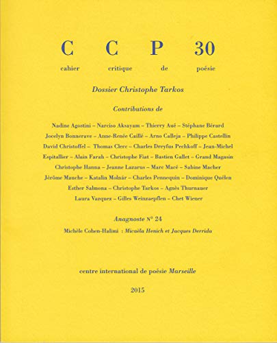 Imagen de archivo de CCP 30 (CHRISTOPHE TARKOS) a la venta por Librairie La Canopee. Inc.