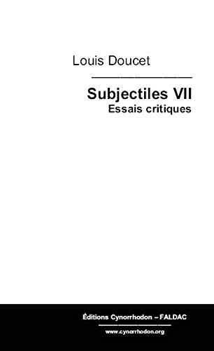 Beispielbild fr Subjectiles VII zum Verkauf von medimops