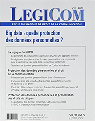 Stock image for legicom n59. big data, quelle protection des donnees personnelles ?-t1 Collectif for sale by BIBLIO-NET