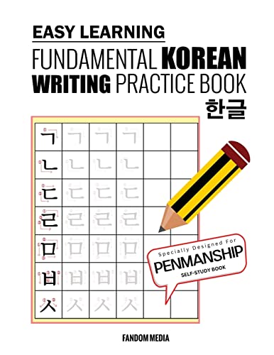 Stock image for Easy Learning Fundamental Korean Writing Practice Book (Beginner Korean) for sale by HPB-Red