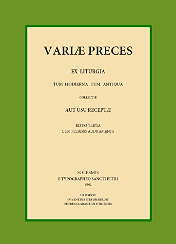 Stock image for Variae Preces (Italian Edition) for sale by libreriauniversitaria.it
