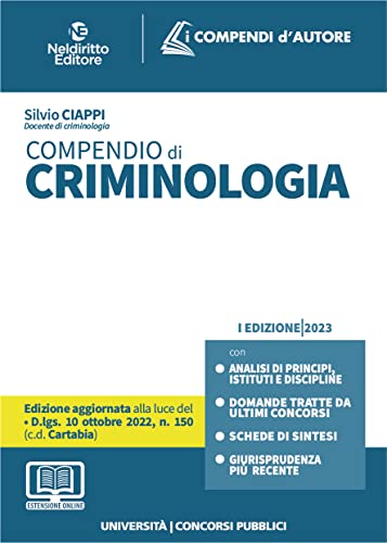 Beispielbild fr Compendio di criminologia. Con espansione online (I compendi superiori) zum Verkauf von libreriauniversitaria.it