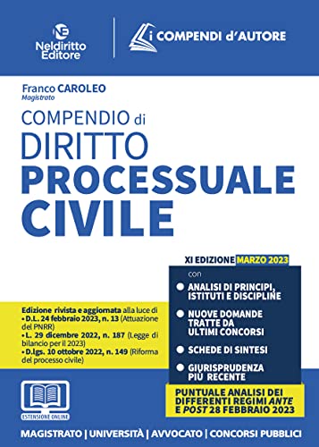Beispielbild fr Compendio di diritto processuale civile. Con espansione online (I compendi d'autore) zum Verkauf von medimops