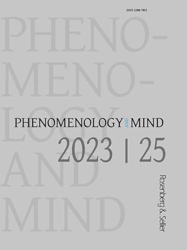 Stock image for Phenomenology and mind (2023) (Vol. 25) for sale by libreriauniversitaria.it