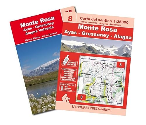 9791280163134: Monte Rosa. Ayas, Gressoney, Alagna Valsesia. Ediz. italiana, francese e inglese. Con Carta geografica ripiegata (Trekking week-end)