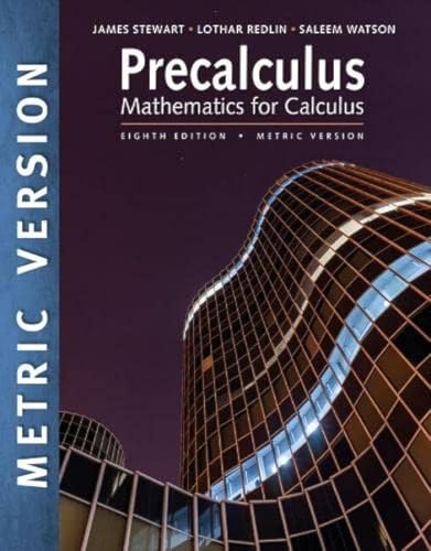 Stock image for Precalculus: Mathematics for Calculus, International Metric Edition for sale by PBShop.store UK