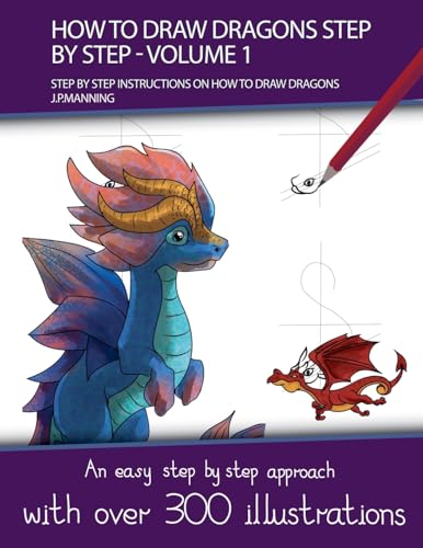 9798227282446: How to Draw Dragons Step by Step - Volume 1 - (Step by step instructions on how to draw dragons) (7) (How to Draw Books)