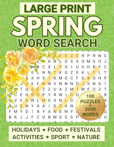 Stock image for Large Print Spring Word Search: Relaxing Word Find Puzzles for Adults and Seniors (Word Search Puzzle Books for Adults) for sale by AwesomeBooks