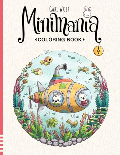 Stock image for Minimania Volume 4 - Coloring Book with little cute Wonder Worlds (Minimania Coloring Books) for sale by California Books