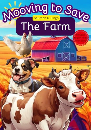 9798322403579: Mooving To Save The Farm: A Bilingual English-Hindi Animal Short Fiction with Adorable Illustrations for Kids about Friendship and Teamwork.