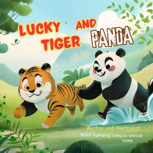 Imagen de archivo de Lucky Tiger and the Three Pandas: A Funny Rhyming Story Book for Kids, 3?7 ages a la venta por California Books