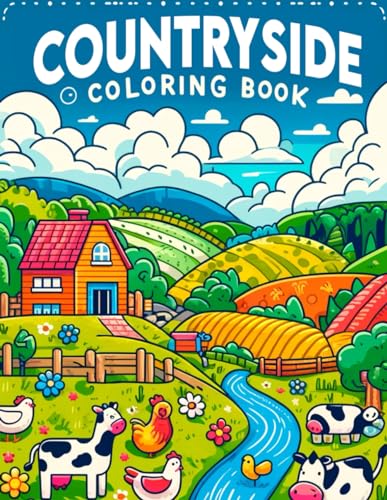 Stock image for Countryside Coloring Book: Discover the rustic beauty of life away from city bustle. From sunlit orchards to secluded cabins, these illustrations . of peaceful living surrounded by nature. for sale by California Books