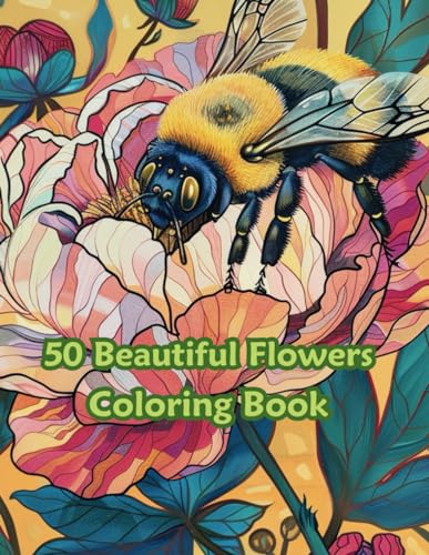 Stock image for 50 Beautiful Flowers Coloring Book for sale by California Books