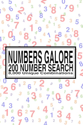 Imagen de archivo de Numbers Galore: 200 Numbers Search - 8,000 Unique 5-Digit Combinations a la venta por California Books