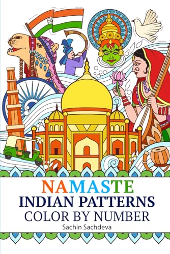 Beispielbild fr Namaste Indian Patterns: Color by Numbers Coloring Book for Adults for Stress Relief and Relaxation (Pocket Size Color by Numbers Coloring Book) zum Verkauf von Buchpark