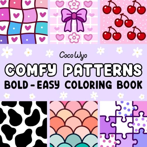 9798324786281: Comfy Patterns: Coloring Book for Adults and Kids, Bold and Easy, Simple and Big Designs for Relaxation Featuring Lovely Cozy Pattern and Mandala (Bold & Easy Coloring)
