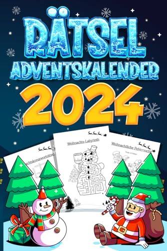 Beispielbild fr Rtsel Adventskalender 2024: Weihnachtskalender inkl. Kreuzwortrtsel, Sudokus, Logikaufgaben & Fehlerbilder - Geschenk fr Erwachsene zum Verkauf von medimops