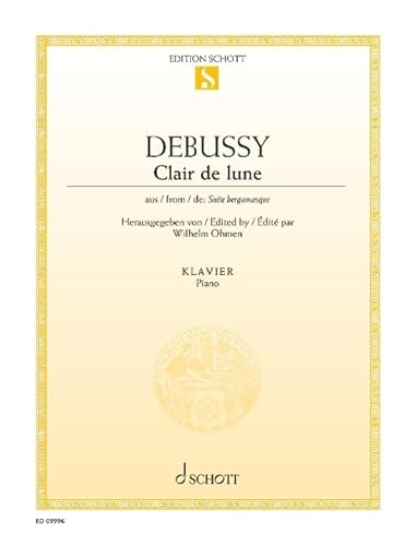 Stock image for Debussy : Clair De Lune from Suite Bergamasque for Piano for sale by GreatBookPrices