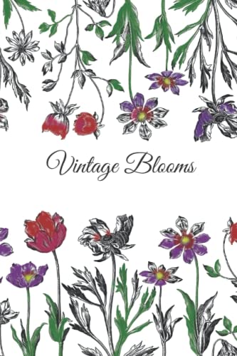Beispielbild fr Vintage Blooms On White Paper A5: Curated Pocket Size A5 adult coloring book zum Verkauf von Buchpark
