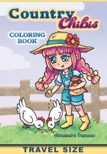 Beispielbild fr Country Chibis: Travel Size Coloring Book, Great for Kids and Adults, Relaxation and Meditation Activities, Easy Coloring Book zum Verkauf von medimops