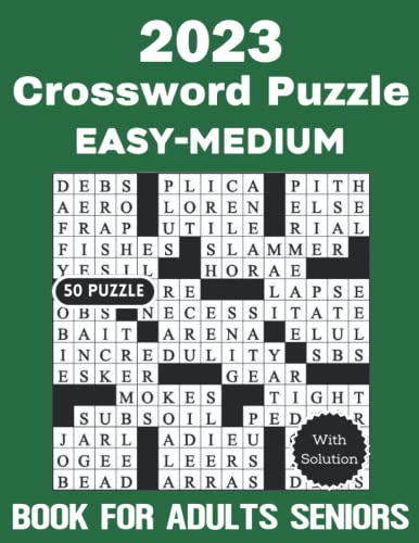 Imagen de archivo de 2023 Crossword Puzzle 50 Easy-Medium Book for Adults Seniors With Solution a la venta por GreatBookPrices