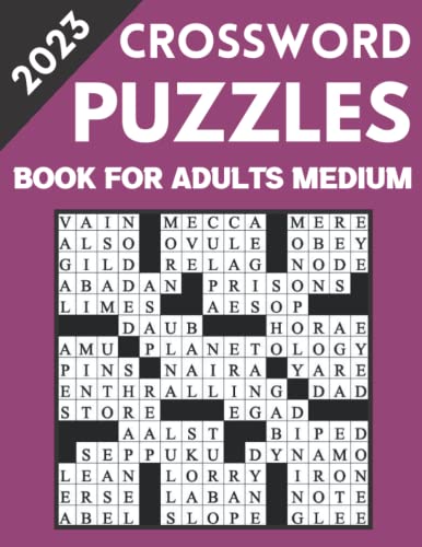 Imagen de archivo de 2023 Crossword Puzzles Book For Adults Medium a la venta por GreatBookPrices