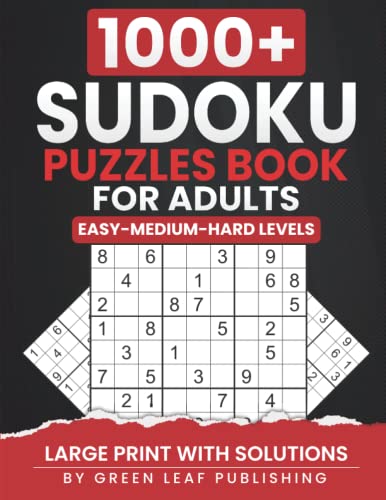 Stock image for 1000+ Sudoku Puzzle Book For Adults: Stimulate your brain with Easy, Medium and Hard Levels with Solution for sale by California Books