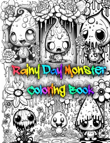 Beispielbild fr Rainy Day Monster Coloring Book: Cute, Monsters, Kids / Adult Coloring book zum Verkauf von California Books