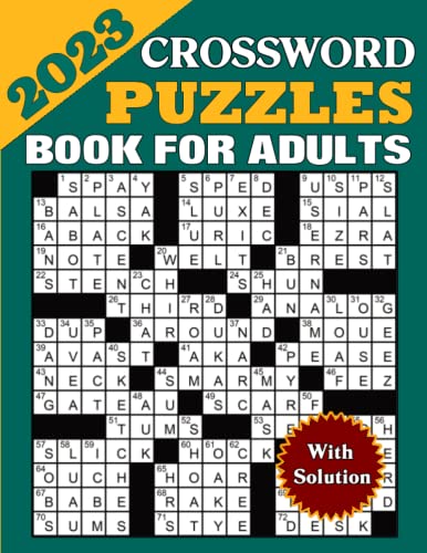 Imagen de archivo de 2023 Crossword Puzzles Book For Adults with Solution: Medium Crossword Puzzle Book for Adults, Seniors, Men And Women With Solutions a la venta por HPB-Emerald