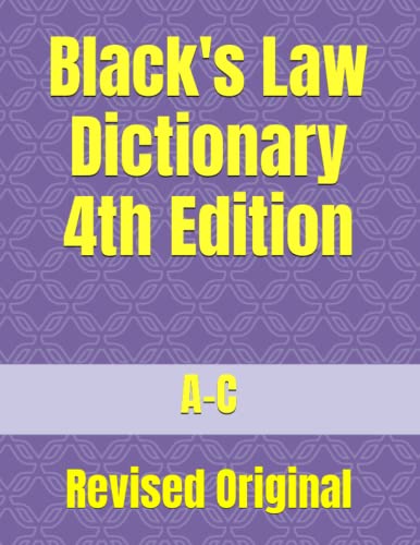 Imagen de archivo de Black's Law Dictionary 4th Edition a la venta por PBShop.store US