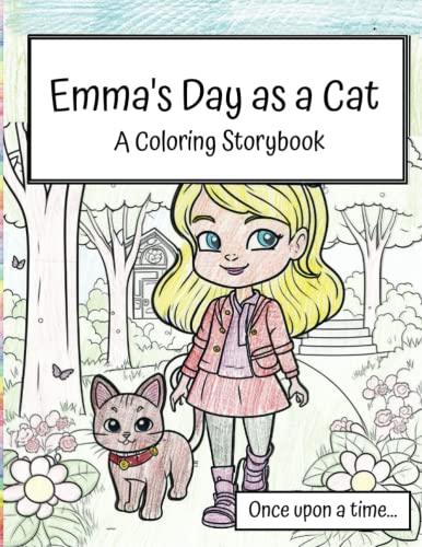 9798377845027: Emma's Day as a Cat: a coloring storybook