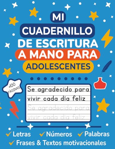 Stock image for Mi Cuadernillo De Escritura A Mano Para Adolescentes: Pr�ctica de Escritura en Imprenta para J�venes con Frases Motivadoras