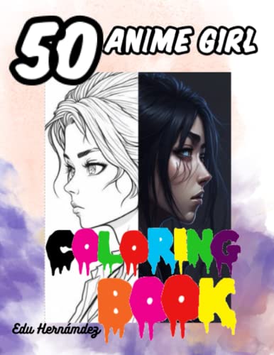 Imagen de archivo de 50 Anime Girl coloring book a la venta por GreatBookPrices