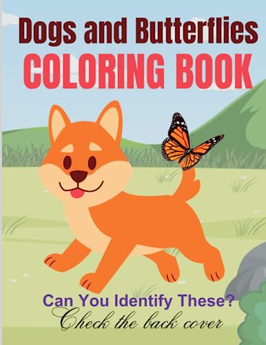 Beispielbild fr Dogs and Butterflies Coloring Book zum Verkauf von PBShop.store US
