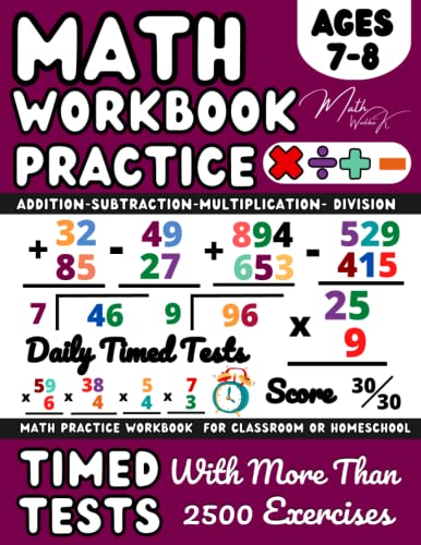 Immagine dell'editore per Year 3 Maths Ks2 Practice Workbook, Addition, Subtraction, Multiplication, Division, Maths Book for 7-8 Year Olds: Adding, Subtracting, Multiplying & . and Revision ( Kids Ages 7-8 ), Grade 2 venduto da AwesomeBooks
