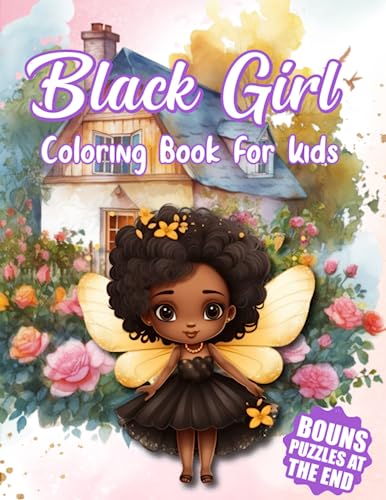 9798397076159: Black Girl Coloring Book for Kids: Beautiful Coloring Book for Black Girls - Stunning Illustrations, Affirmations, and Bonus Puzzles