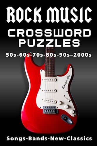 Immagine stock per ROCK MUSIC Crossword Puzzles: 1950s, 1960s, 1970s, 1980s, 1990s, 2000s - Songs, Bands, Classics, & more