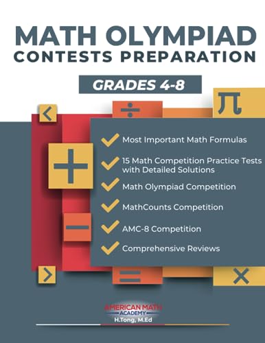 9798410721417: MATH OLYMPIAD CONTESTS PREPARATION GRADES 4-8: AMC-8, MATHCOUNTS, MATHCON,& MATH LEAGUES