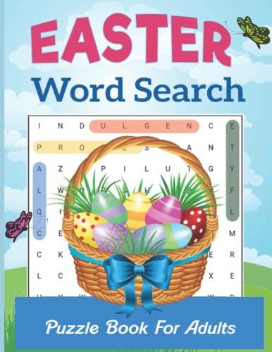 9798416661915: Easter Word Search Puzzle Book For Adults: Fun happy Easter Word Search Puzzle Book ( Large Print ) For Adult | Adults and Teens Word Find Puzzle Book