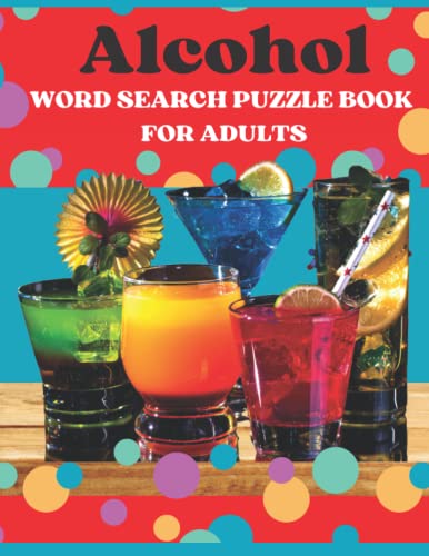 9798422728343: Alcohol Word Search Puzzle Book For Adults: Under 5 Dollars Word Search Book Large Print