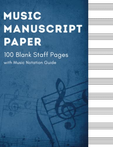Beispielbild fr Music Manuscript Paper : 100 Blank Staff Pages with Music Notation Guide zum Verkauf von Better World Books