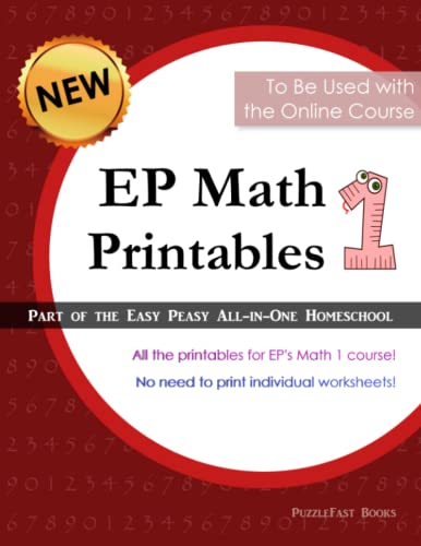 9798426771512: EP Math 1 Printables: Part of the Easy Peasy All-in-One Homeschool