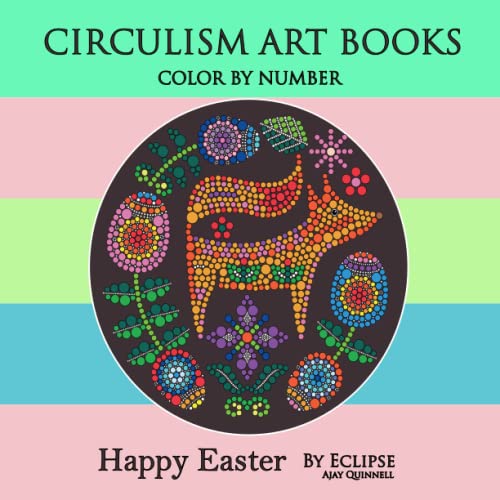Stock image for Happy Easter - Color by Number Circulism book : Superior paper edition for sale by HPB-Diamond