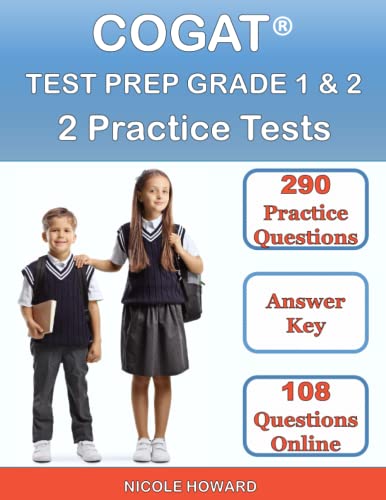 Beispielbild fr COGAT® TEST PREP GRADE1 AND 2: 2 MANUSCRIPTS, COGAT® TEST PREP GRADE 1, COGAT® GRADE 2 TEST PREP, LEVEL 7 AND 8 FORM 7, 290 PRACTICE QUESTIONS, ANSWER KEY, 108 BONUS QUESTIONS ONLINE zum Verkauf von HPB-Red