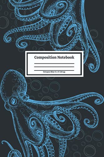 Beispielbild fr Ocean Composition Notebook:: Sea Life Lined Blue Kracken Journal Gift for Men of Women zum Verkauf von Red's Corner LLC