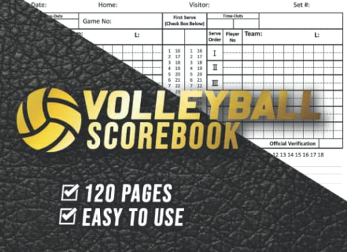 Imagen de archivo de Volleyball Scorebook: Volleyball Score Record Book for High and Middle School | 8.25" X 6" Inches Score book with 120 Pages and 60 Sheets a la venta por Better World Books