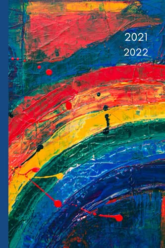Beispielbild fr 2021-2022: Rainbow Cover, July 2021-June 2022 Monthly+Weekly Calendar Agenda, Dotted Grid Paper for Notes, Writing, Diary zum Verkauf von Ria Christie Collections